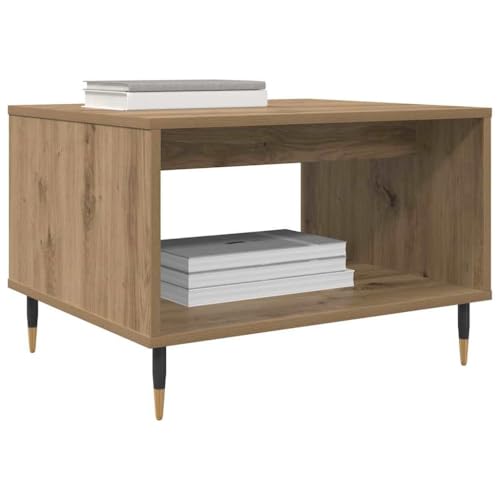 Table Basse Chêne Artisanal 60x50x40cm Style Industriel - 4