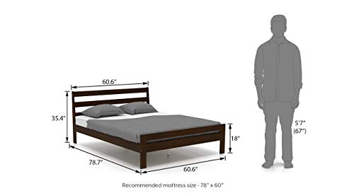 Image of Urban Ladder Osaka Bed (Bed Size : Queen, Finish : Dark Walnut)