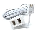 Le câble vous permet de connecter une seule prise BT à deux appareils téléphoniques distincts, comme un téléphone et un fax, sans avoir besoin de plusieurs prises BT. Le câble divise le signal de la prise BT unique en deux signaux distincts, vous permettant d'utiliser les deux appareils simultanément.