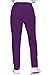 Cherokee Women's Workwear Elastic Waist Cargo Scrubs Pant, Eggplant, Medium