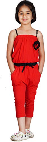 Image of Naughty Ninos Girl's Cotton Trousers Suit (NN00339DRS Red 5-6 Years)