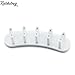 Rolabling 3pcs False Nail Art Tips Practice Display Stand Tool with 10 pcs False Nail Tips for Gel Nail Polish DIY Nail Training Tools (White)