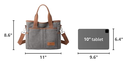 Image of Crossbody Bags for Women Trendy Small Canvas Hobo Tote Top-handle Handbag Multi-pocket Casual Going Out Purse Satchel