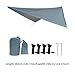 MYCENSE Camping Tarp Hammock Canopy Lightweight Sun Protection Large Tent Tarp Rain Awning for Backyard Outdoor Beach Travel Fishing, Gray