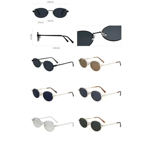 willochra Retro Oval Sunglasses for Women Men 90s Trendy Sun Glasses Classic brown tinted Shades UV400 Protection3