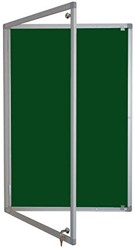 Tamperproof Noticeboard Class B Aluminium Framed 1200mm x 900mm, Dark Green — image 1