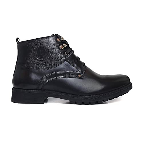 Image of Zoom High Ankle Genuine Leather Shoes Boots for Men Formal Casual Branded A-4701 | Men's Ankle Boots With Laces | High Ankle Formal Shoes for Men Leather Boots Branded | 100% Pure Leather