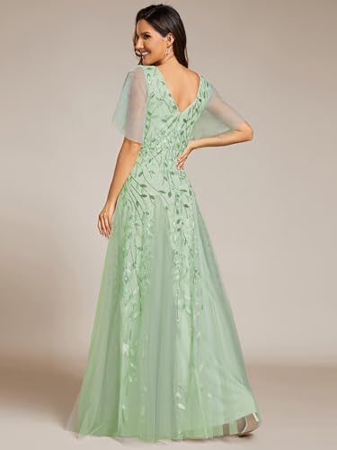 Image of Ever-Pretty Women's Sequin V-Neck Formal Mother of the Bride Dresses