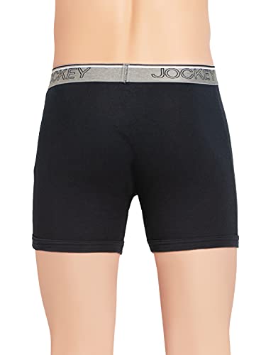 Image of Jockey 8009 Men's Super Combed Cotton Rib Solid Boxer Brief with Ultrasoft Waistband (Pack of 2)