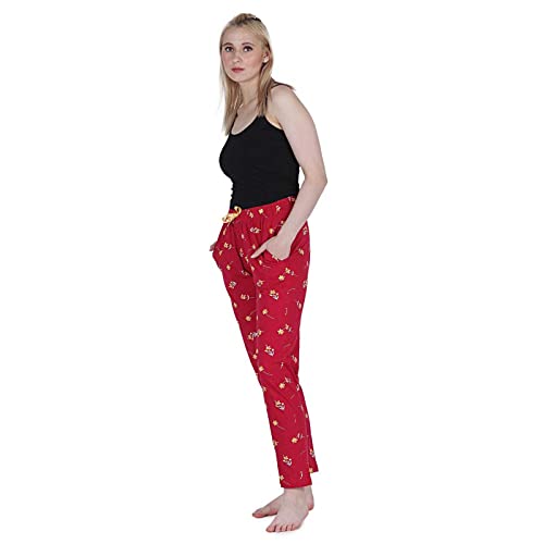 Image of Women's Cotton Printed Night Pyjama with Two Pockets