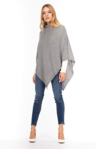 Marine-Cashmere-Poncho-aus-Kaschmir-Mischgewebe-fuer-Damen-zart-und-weich-aus-Kaschmir-inklusive-Geschenkbox