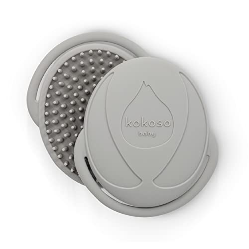 Kokoso Baby Bath Brush - Super Soft Baby Brush - Made from Eco-Friendly Silicone - Gently Removes Flakes and Scales - BPA-Free, Antibacterial, Hypoallergenic - Suitable for Any Age