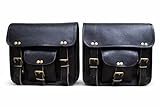 american blue 2X de Selle de vélo de Moto en Cuir, Sac de vélo en pour Hommes Sac à Outils de Cyclisme pour Voyage avec Bretelles réglables Lot de 2 Sac de Sacoche de vélo en Cuir Cadeau de