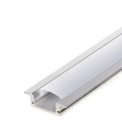 Greenice Perfíl Aluminio para Tira LED - Difusor Opal RL-A1708 x 2M