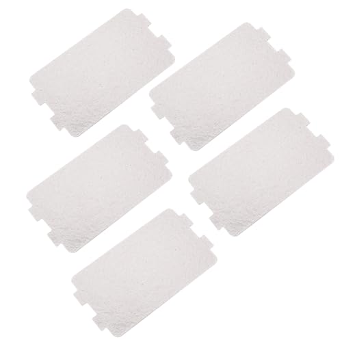 Image of Garosa Microwave Mica Plate Waveguide Cover Replacement Kit, 5 Pieces, 4.6 x 2.5 Inch Heat Resistant Mica Sheets, Cuttable Waveguide Cover Compatible with Major Brands