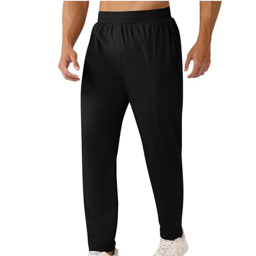 Long Pant for Men Simple Elastic Waist Athletic Trousers Loose Fit Quick Drying Casual Pants Workout Running Wear