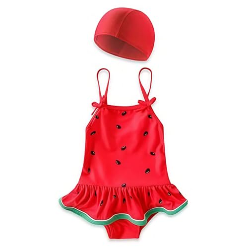 Image of Baby Girls One Piece Swimsuit Yellow Swimwear Fruit Pineapple Bathing Suit Summer Beach Wear with Ruffle Butt