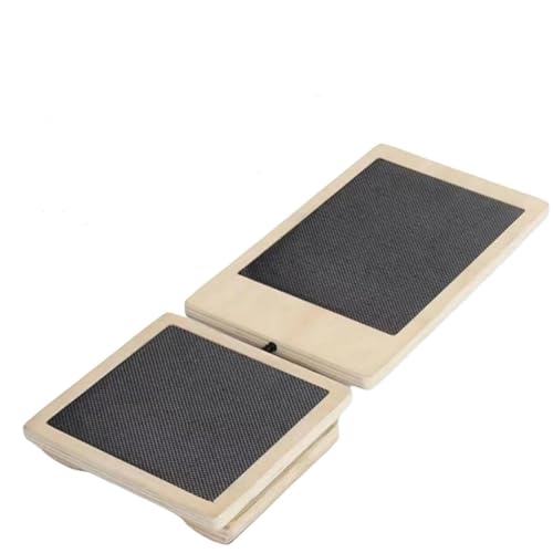 GHQHSQ Ankle Strengthener and Foot Balance Board - Non-Slip Wooden Wobble Board for Ankle Sprain Recovery & Physical Therapy - Single Foot Stability Trainer for Balance, Strength & Agility, Black