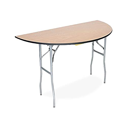 EventStable Titan Series Wood Folding Table - 60'' Half