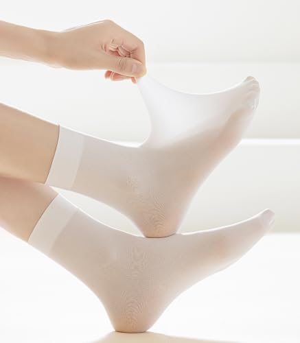 Image of Women's 50D Ankle High Sheer Stocking Socks | 50D, Reinforced Toe, Strechty Top Band, Breathable, Silky Smooth, Box Packing