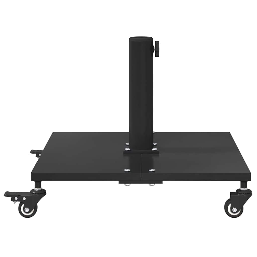 Supporto per ombrellone nero, in acciaio, 45 x 45 x 31,5 cm, stabile, con peso, per balcone, terrazza, giardino e patio, come supporto per ombrellone