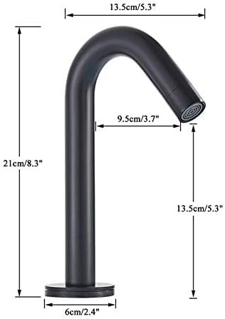 Grifo de lavabo negro con sensor táctil inteligente para baños modernos 2