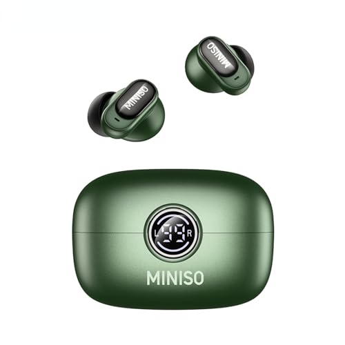 Image of MINISO MS105 AI Translation Earbuds Real Time, 165 Language Translator Earbuds, Audifonos Traductores Ingles Espanol, Bluetooth 6.0 Translator Headphones for Business Travel Language Learning, Green