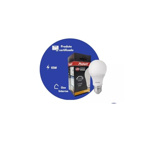 kit 10 lampadas bulbo led 15w 3000k avant,luz amarela