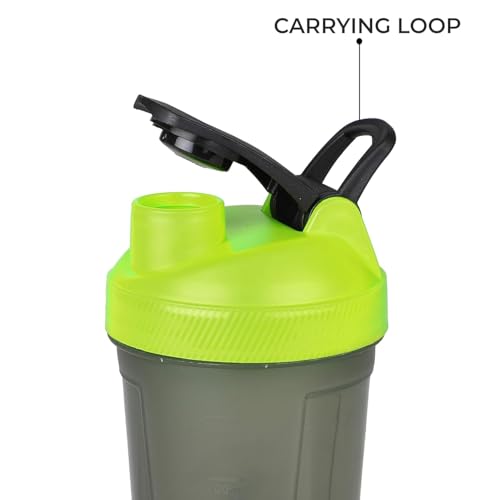 Image of Protein Shaker bottle| Mini Gym Shaker| Sports Bottle|Supplement shaker| 300ML with Blender Ball (Green)