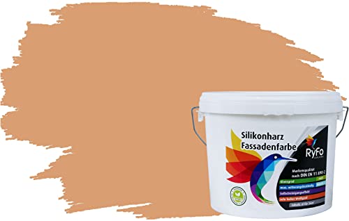 RyFo Colors Silikonharz Fassadenfarbe Lotuseffekt Trend Ocker 6l - bunte...