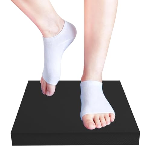 MBKHFLL Exercise Balance PadBalance Foam Mat for Physical Therapy Equipment & Strength Stability Training Slip Resistant Foam Mat for Yoga Pilates MeditationGardening knee pads (black)