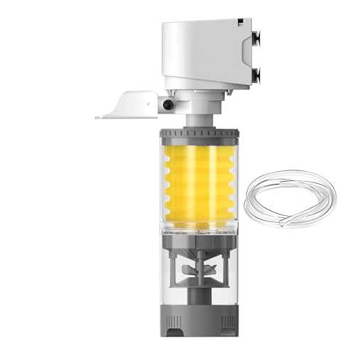 Filtro para acuario con aireador interno y filtración multietapa para camarones y estanques