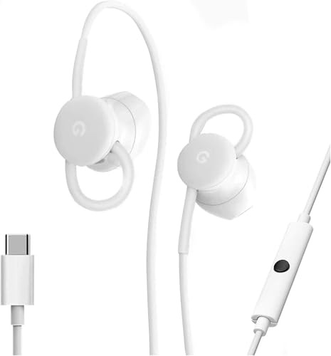 Google In Ear Earbuds Wired Headset USB-C, White - Image 3