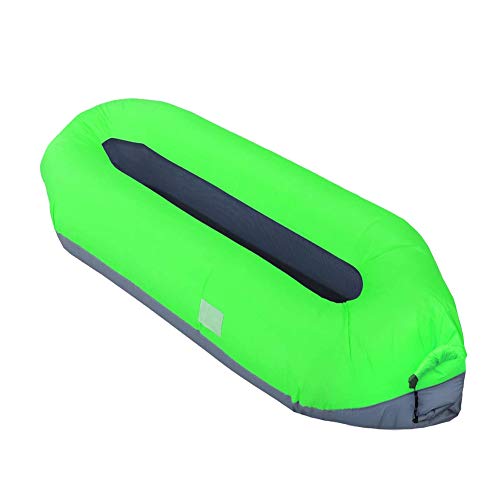 EKKONG Sofa Hinchable con Bolso Portatil, Tumbona Hinchable, Impermeable Sofá Inflable, Hamaca Hinchable para Piscina, Playa, Viajes, Camping, Senderismo, Picnics, Patio Trasero, Deriva (Verde)