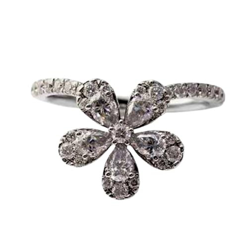Bague anniversaire moissanite en argent massif 925 pour cadeau unique