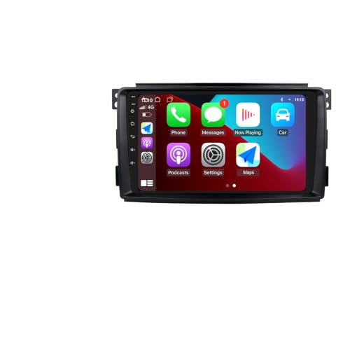 Android 14 9-Zoll-Autoradio für Smart fortwo 451 2005 2006 2007 2008 2009 2010 unterstützt kabelloses Carplay/Android Auto Lenkradsteuerung WLAN/4G FM 4-Kern 2GB & 64GB