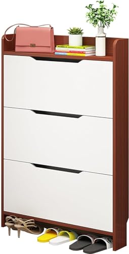 Meuble rangement chaussures étroit et empilable pour petite entrée