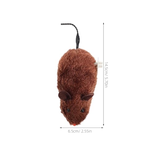 Juguetes ratón de cuerda para gatos interactivos y masticables de peluche 3