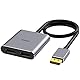 fairikabe DisplayPort zu Dual DisplayPort Splitter Adapter 4K60Hz für Dual Monitor, MST DP Adapter erweitern Display 1 in 2 Ausgänge, displayPort Hub für Desktop Computer