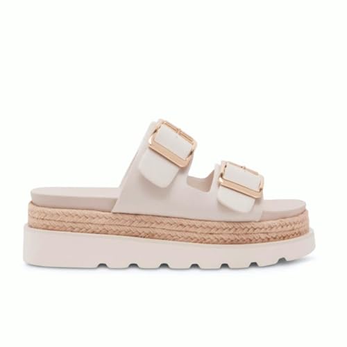 Image of Dsevht Raffia Platform Wedges Sandals for Women Espadrille Slide Sandal Adjustable Summer Woven Straw Crochet Cute Casual Beach Shoes