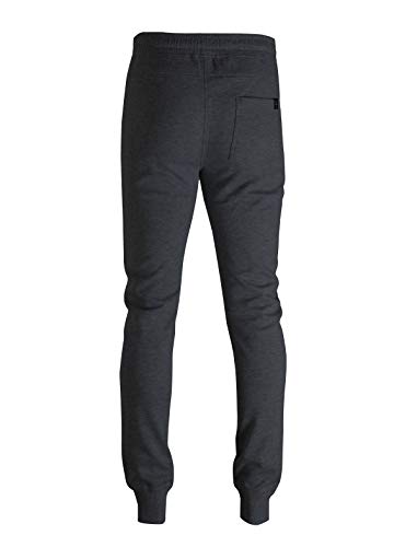 Image of Screenshot SPORTS-A4053 Mens Premium Slim French Terry Spandex Fleece Pants - Athletic Jogger Fitness Workout Gym Zipper Pockets