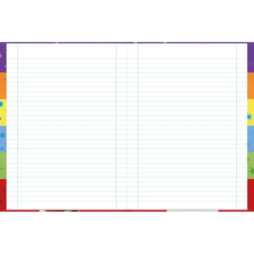 Kit de Cadernos Brochurão, Capa Dura, Divertidamente, 80 Folhas, Embalagem com 5 Unidades, Foroni