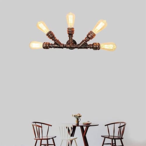 Aplique de pared steampunk para pasillos oscuros con luz LED de bajo consumo 5