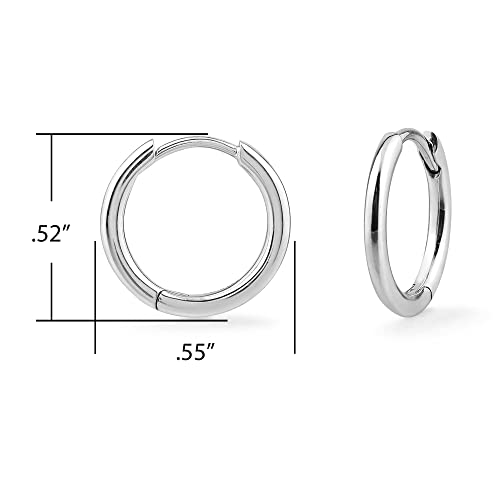 Boma Jewelry Sterling Silver Round Huggie Hoop Earrings4