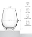 LUNA & MANTHA Stemless Wine Glasses Set of 4, 18oz Crystal Red White Wine Glasses for Daily Use, Hosting, Home Bar, Evening Party, Birthdays, Shower, Housewarming Gift, Clear