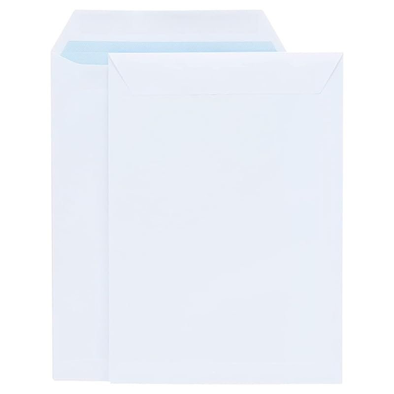 Sobre liderpapel bolsa blanco 260x360 mm solapa tira de silicona papel offset 100 gr caja de 250 unidades