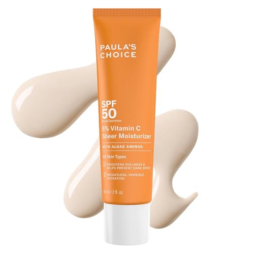 Paula’s Choice 5% Vitamin C Sheer Moisturizer SPF 50, Lightweight...