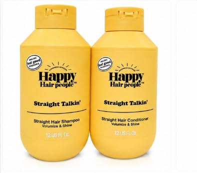 Happy Hair people™ Straight Talkin Straight Hair Shampoo, and Conditioner Volumize & Shine, 12 fl oz