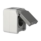 Schneider Electric MEG2301-8029 gniazdo Schuko, jasnoszare, AQUASTAR, 250 V, 1-drożne