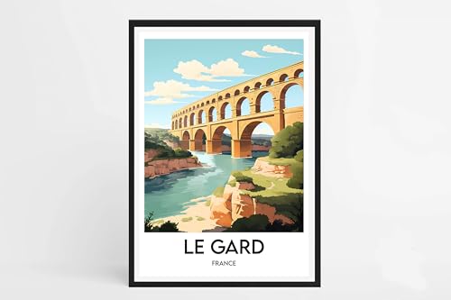 GARD POSTER - Minimalist travel poster - Interior decoration - Gard France poster